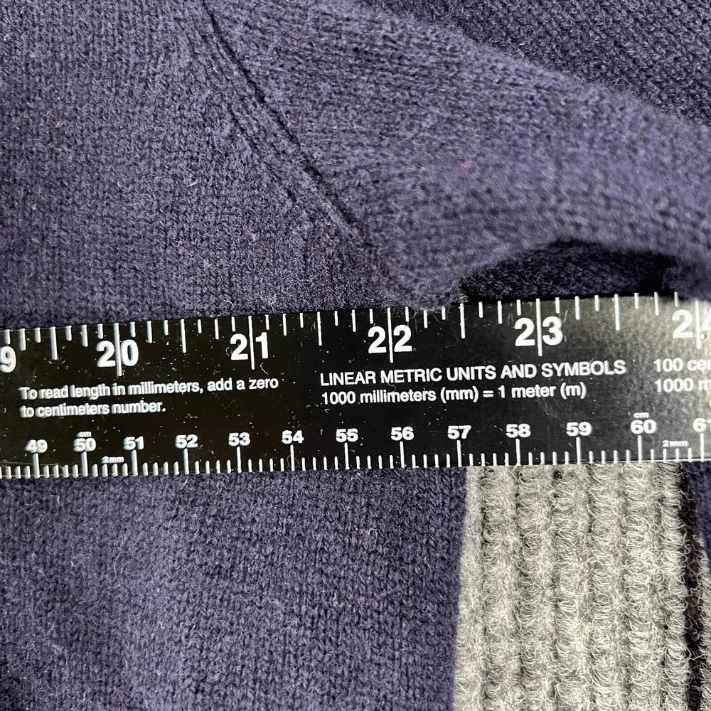 Polo Ralph Lauren Sweater Mens Large Blue Lambs Wool Long Sleeve Knit Casual